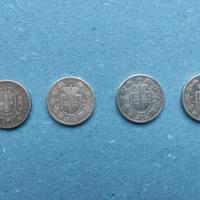 4 Monete d'Argento da 2 Lire Regno d'Italia 