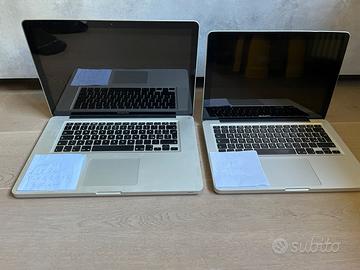 2 Macbook pro fine 2011 15 e 13 pollici