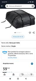 baule borsa portatutto tetto auto Amazon basics