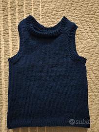 Maglione gilet blu navy