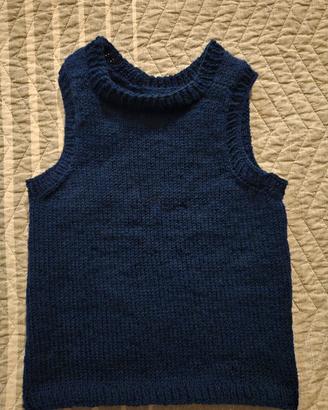 Maglione gilet blu navy