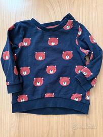 Maglioncino bimbo orsetto blu