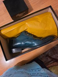 Scarpe stringate n.41 verde sfumato