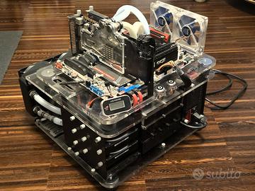 Pc retrogaming liquid cooled intel q9650 overclock