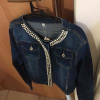 Giubbino jeans taglia L nuovo con etichetta