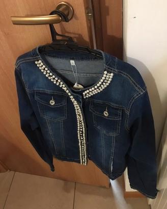 Giubbino jeans taglia L nuovo con etichetta