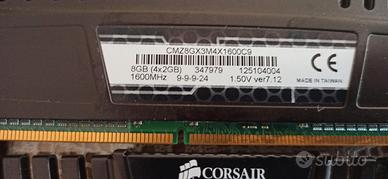 Memoria Ram Corsair Vengeance 8GB 4x2GB 1600 Mh