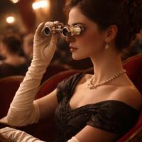 Antico binocolo da opera fine 800 madreperla