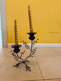 Candelabro con due candele