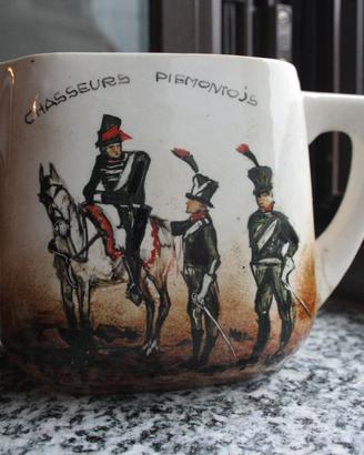Brocca dipinta a mano "Chasseurs Piemontojs"