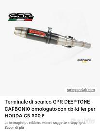 Scarico gpr deptone carbon cb500f