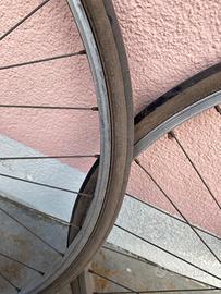 Cerchi 28 pollici bici corsa Bianchi anni '70