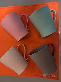 tazze in fibra di grano e polipropilene 