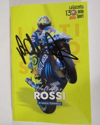 Valentino Rossi autografo su libro della Gazzetta