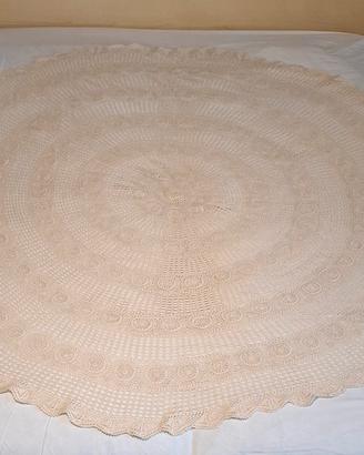 Splendida Tovaglia / Coperta Rotonda all'Uncinetto