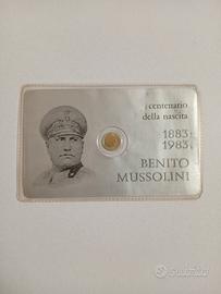moneta commemorativa centenario Mussolini 