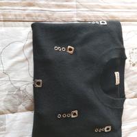 Maglia Malandrina nera tagl. 4^ con borchie.