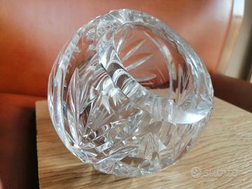 POSACENERE Vintage o VASO  sfera cristallo  Boemia
