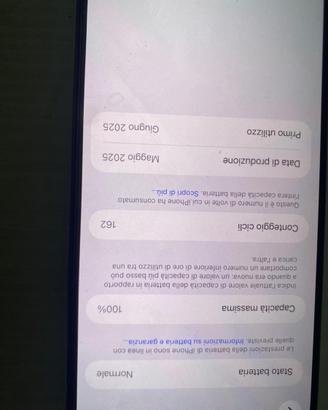 iphone 16 pro max grigio capacita massima 100%