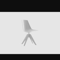 N °4 sedie pranzo design Mdf Flow chair