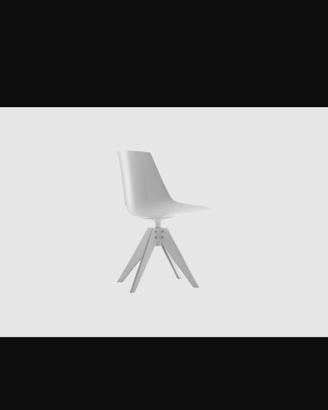 N °4 sedie pranzo design Mdf Flow chair