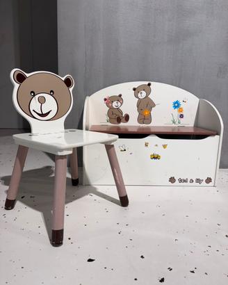 Panca e sedia per cameretta bambini