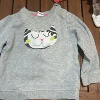 Felpa con gatto per bambini piccoli