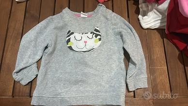 Felpa con gatto per bambini piccoli