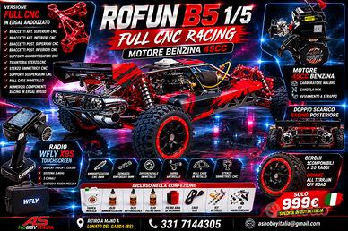 Automodello 1/5 Baja B5 45cc Rofun RTR 2WD Benzina