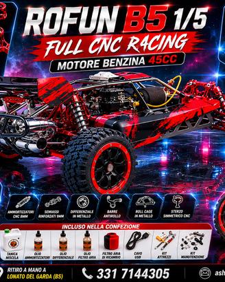 Automodello 1/5 Baja B5 45cc Rofun RTR 2WD Benzina