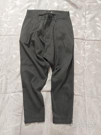 Pantaloni Imperial vita alta grigi