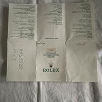 Certificato Rolex