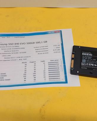 SSD 500 Gbyte Samsung 840 EVO, interfaccia SATA,