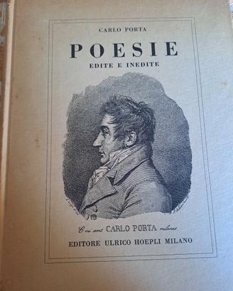 libro poesie edite e inedite Carlo porta 