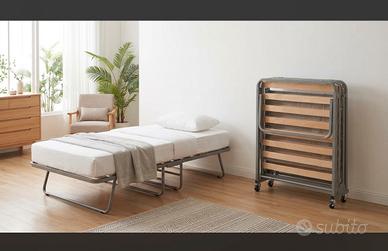 Letto pieghevole con doghe in legno NUOVO