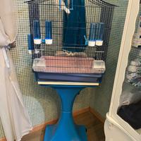 Gabbia per uccelli con supporto