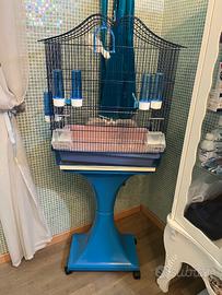 Gabbia per uccelli con supporto