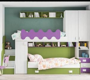 Cameretta castello/ponte per ragazze