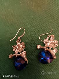 Orecchini blu con zirconi Bigiotteria 