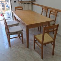 TAVOLO allungabile con 6 sedie + omaggio SCARPIERA