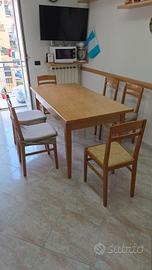 TAVOLO allungabile con 6 sedie + omaggio SCARPIERA