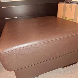 Pouf pelle color cioccolato