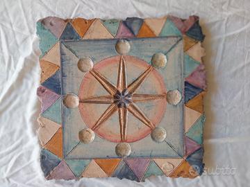Ceramica con supporto in legno