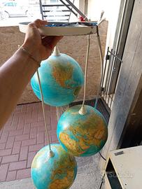 Lampadario con mappamondi