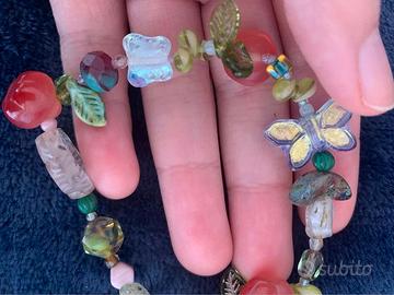 Bracciale artigianale con perline ceche