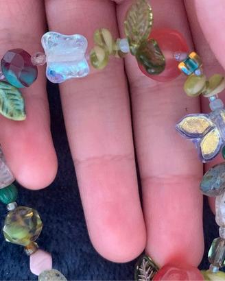 Bracciale artigianale con perline ceche