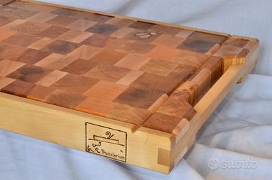 Tagliere artigianale con legni rari
