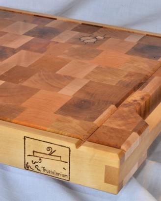 Tagliere artigianale con legni rari