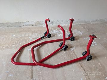 cavalletti moto davanti dietro 