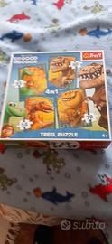 puzzle 4 in 1 The gode dinosaur +sagome dinosauri